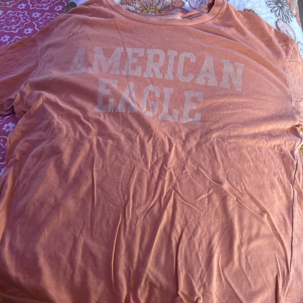 American Eagle Outfitters Women Tee in Warm Orange
